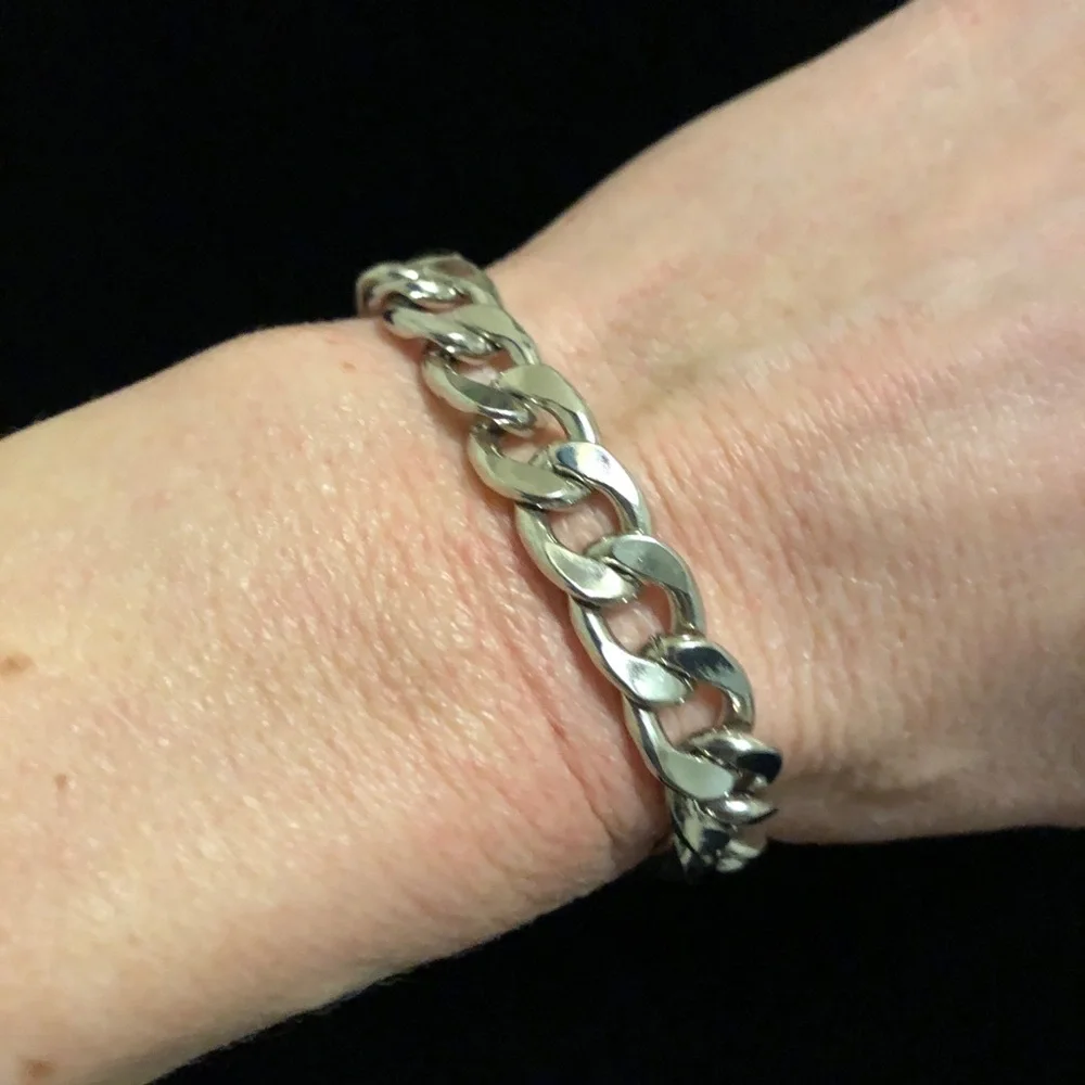 Vintage Silver Tone Chain Bracelet